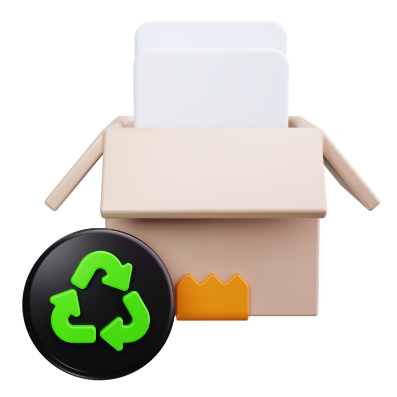 Cardboard box with styrofoam